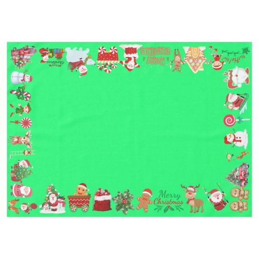 Vrolijk en helder kerstfeest | Middelgroot Tafelkleed (Voorkant (Horizontaal))