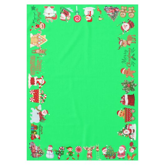 Vrolijk en helder kerstfeest | Middelgroot Tafelkleed (Voorkant)