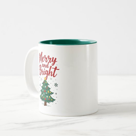 Vrolijk en helder kerstfeest Mok (Voorkant links)