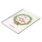 Vrolijk en helder kerstfeest notitieboek (Linkerzijde)