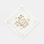 Vrolijk en helder kerstfeest Papier servet (Hoek)