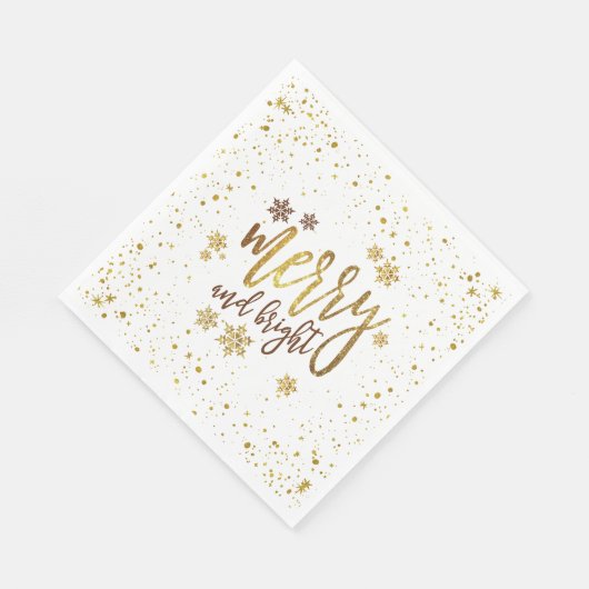 Vrolijk en helder kerstfeest Papier servet (Hoek)