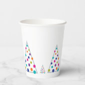 Vrolijk en helder kerstfeest papieren bekers (Achterkant)