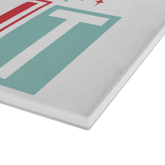 Vrolijk en helder kerstfeest snijplank (Hoek)