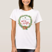 Vrolijk en helder kerstfeest t-shirt (Voorkant)