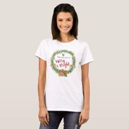 Vrolijk en helder kerstfeest t-shirt