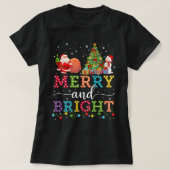 Vrolijk en helder kerstfeest t-shirt (Design voorkant)