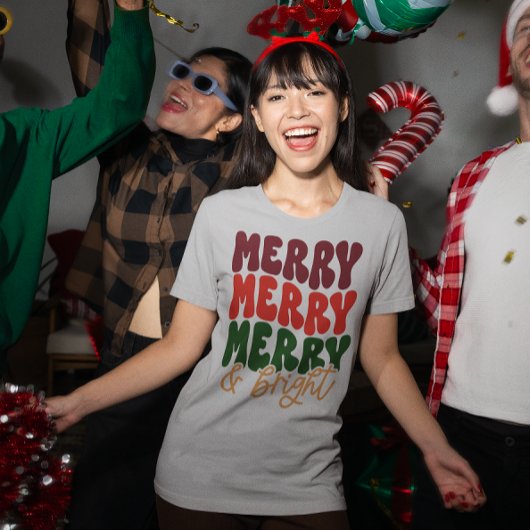 Vrolijk en helder kerstfeest t-shirt