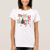 Vrolijk en helder kerstfeest t-shirt (Voorkant)