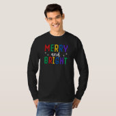 Vrolijk en helder kerstfeest t-shirt (Voorkant volledig)