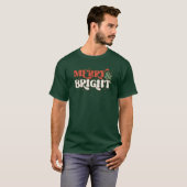Vrolijk en helder kerstfeest t-shirt (Voorkant volledig)