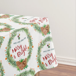 Vrolijk en helder kerstfeest tafelkleed