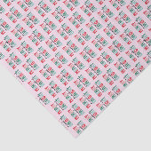 Vrolijk en helder kerstfeest tissuepapier (Detail)