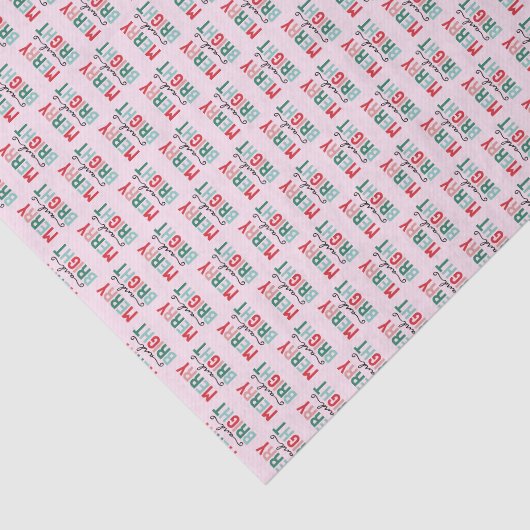 Vrolijk en helder kerstfeest tissuepapier (Detail)