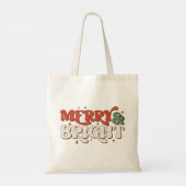 Vrolijk en helder kerstfeest tote bag (Achterkant)