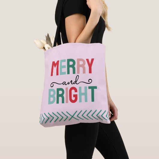 Vrolijk en helder kerstfeest tote bag (Dichtbij)