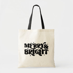 Vrolijk en helder kerstfeest tote bag