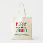 Vrolijk en helder kerstfeest tote bag (Voorkant)