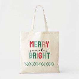 Vrolijk en helder kerstfeest tote bag