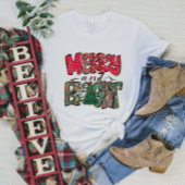 Vrolijk en helder kerstfeest voor vrouwen t-shirt