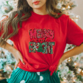 Vrolijk en helder kerstfeest voor vrouwen t-shirt