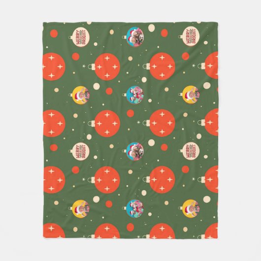 Vrolijk en helder kerstfoto fleece deken (Voorkant)
