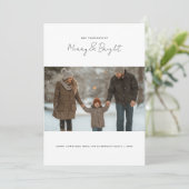 Vrolijk en helder kerstfoto goedkoop feestdagenkaart (Staand voorkant)