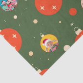 Vrolijk en helder kerstfoto tissuepapier (Detail)