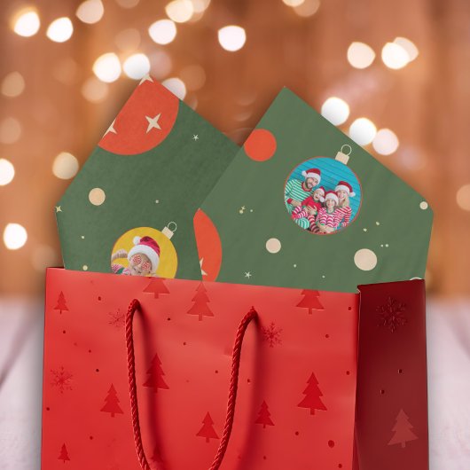 Vrolijk en helder kerstfoto tissuepapier