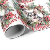 Vrolijk en helder kerstgenot. Christmas. Cadeaupapier (Rol Hoek)