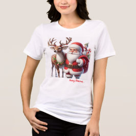 Vrolijk en helder kerstgevoel / trendy T-shirt
