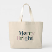 Vrolijk en helder kerstinkopen grote tote bag (Achterkant)