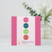 Vrolijk en helder kerstkleurenpalet kaart (Staand voorkant)