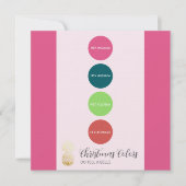 Vrolijk en helder kerstkleurenpalet kaart (Voorkant)