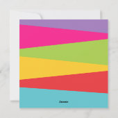 Vrolijk en helder kerstkleurig geluid feestdagenkaart (Achterkant)