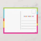 Vrolijk en helder kerstkleurig geluid feestdagenkaart (Achterkant)