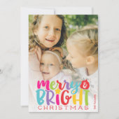 Vrolijk en helder kerstkleurig geluid feestdagenkaart (Voorkant)