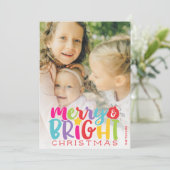 Vrolijk en helder kerstkleurig geluid feestdagenkaart (Staand voorkant)