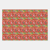 Vrolijk en helder kerstkousen Bomen Cadeaus Inpakpapier Vel (Voorkant 3)