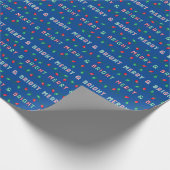 Vrolijk en helder kerstlicht cadeaupapier (Hoek)