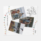 Vrolijk en helder kerstlicht drie foto's fleece deken (Voorkant (Horizontaal))