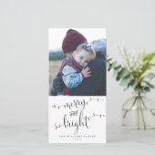 Vrolijk en helder kerstlicht feestdagenkaart (Staand voorkant)