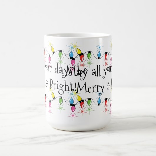 Vrolijk en helder kerstlicht Mok (Center)