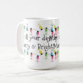 Vrolijk en helder kerstlicht Mok (Voorkant links)