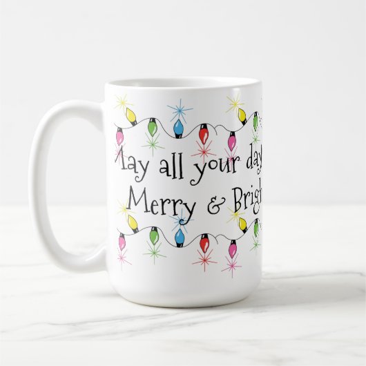 Vrolijk en helder kerstlicht Mok (Links)