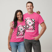 Vrolijk en helder kerstlicht Roze Vrouwen T-shirt (Unisex)