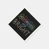 Vrolijk en helder kerstlicht servet (Hoek)