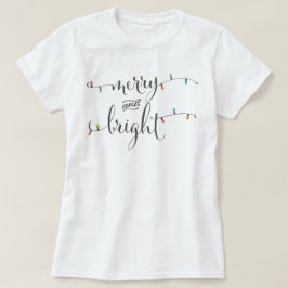 Vrolijk en helder kerstlicht t-shirt
