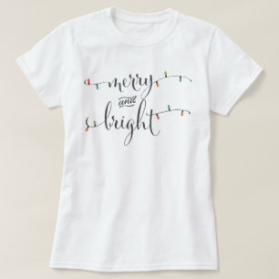 Vrolijk en helder kerstlicht t-shirt