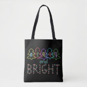 Vrolijk en helder kerstlicht tote bag (Voorkant)